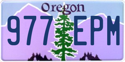 OR license plate 977EPM