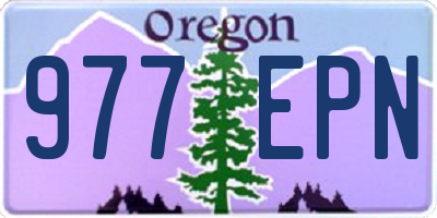 OR license plate 977EPN