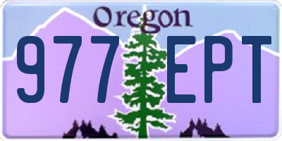 OR license plate 977EPT