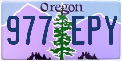 OR license plate 977EPY