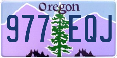 OR license plate 977EQJ