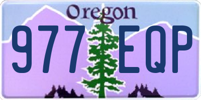 OR license plate 977EQP