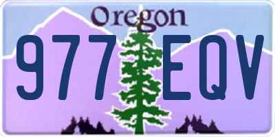 OR license plate 977EQV