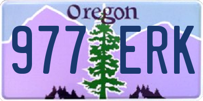 OR license plate 977ERK