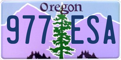 OR license plate 977ESA