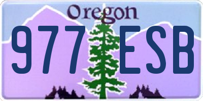OR license plate 977ESB