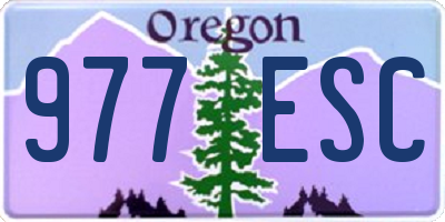 OR license plate 977ESC