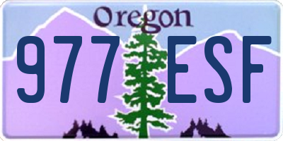 OR license plate 977ESF