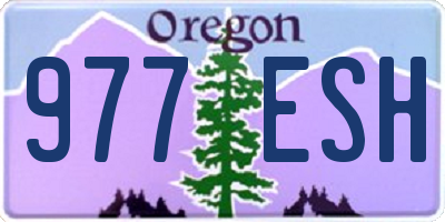 OR license plate 977ESH