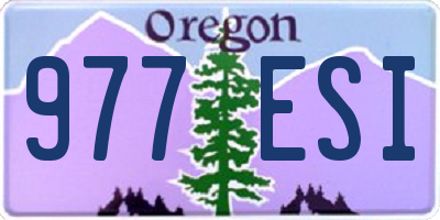 OR license plate 977ESI