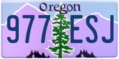 OR license plate 977ESJ