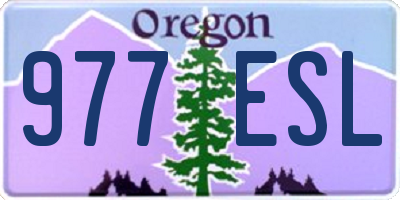 OR license plate 977ESL