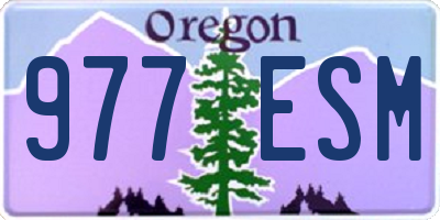 OR license plate 977ESM