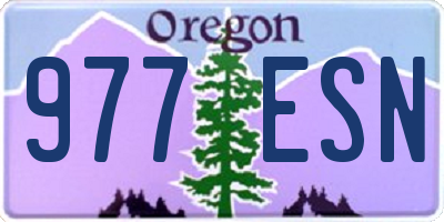 OR license plate 977ESN