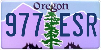 OR license plate 977ESR