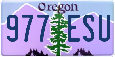 OR license plate 977ESU