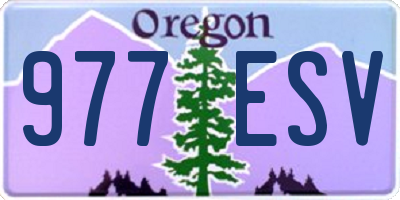 OR license plate 977ESV