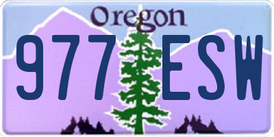 OR license plate 977ESW