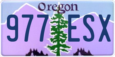 OR license plate 977ESX