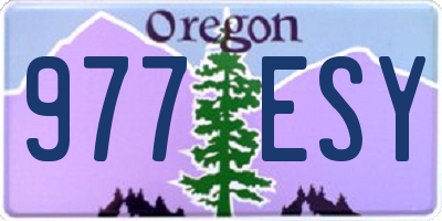 OR license plate 977ESY