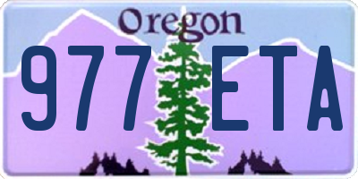 OR license plate 977ETA