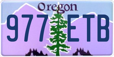 OR license plate 977ETB