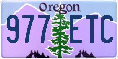 OR license plate 977ETC