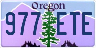 OR license plate 977ETE