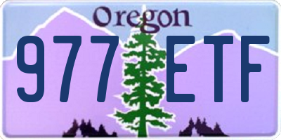 OR license plate 977ETF