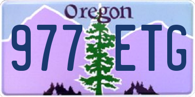 OR license plate 977ETG