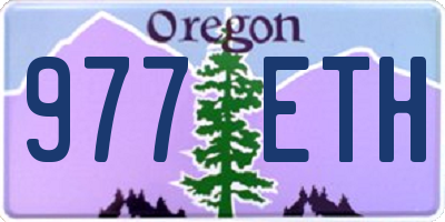 OR license plate 977ETH