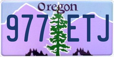 OR license plate 977ETJ