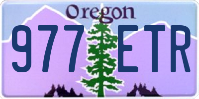 OR license plate 977ETR