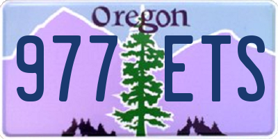 OR license plate 977ETS