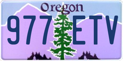 OR license plate 977ETV