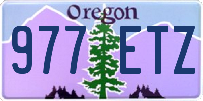 OR license plate 977ETZ