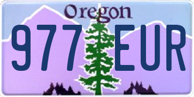 OR license plate 977EUR