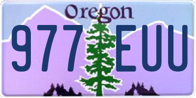 OR license plate 977EUU