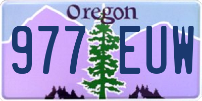 OR license plate 977EUW