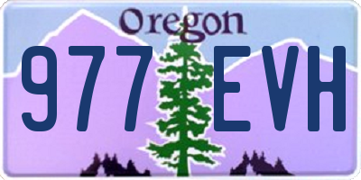 OR license plate 977EVH