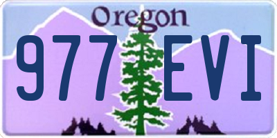 OR license plate 977EVI