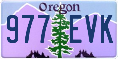 OR license plate 977EVK