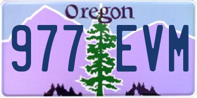 OR license plate 977EVM
