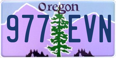 OR license plate 977EVN