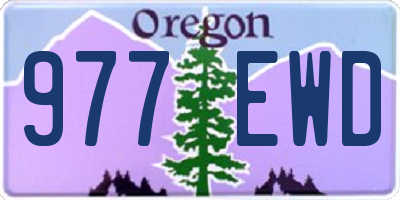 OR license plate 977EWD