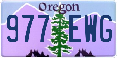 OR license plate 977EWG