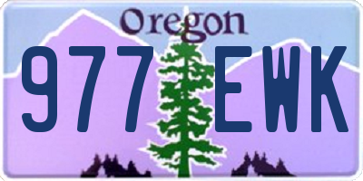 OR license plate 977EWK