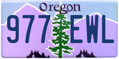 OR license plate 977EWL