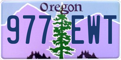 OR license plate 977EWT
