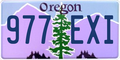 OR license plate 977EXI